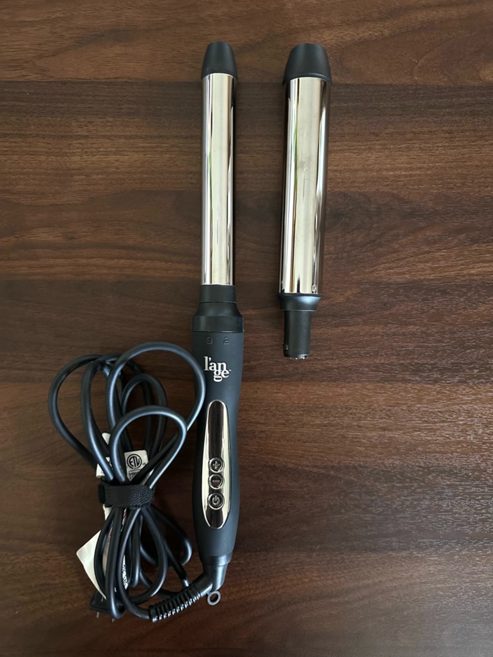 L’ange Black and Silver Interchangeable Curling Wand Set